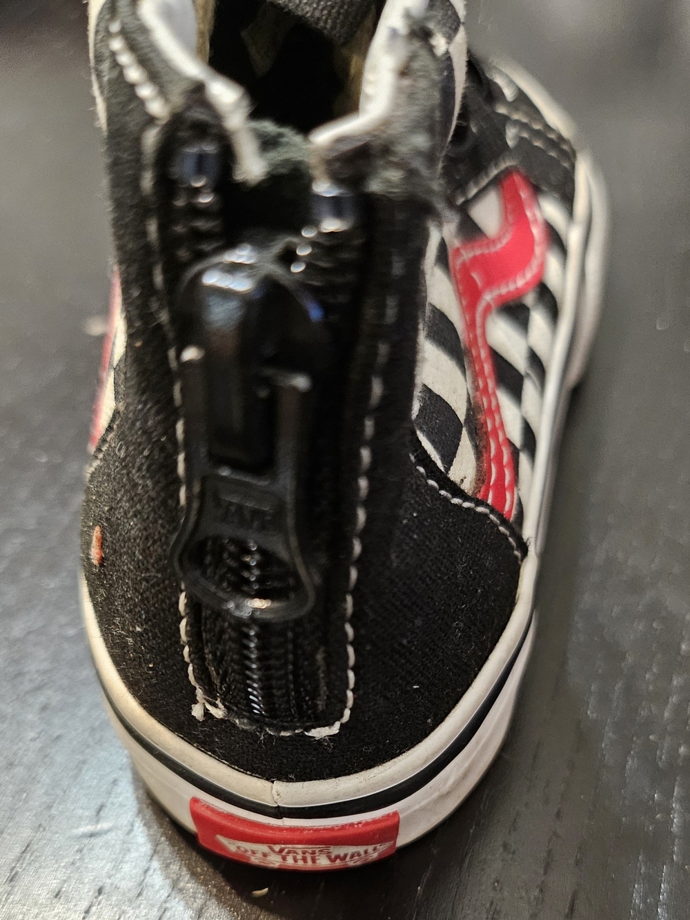 Vans Kids Black & Red High-Top Skate Shoes - Picture 6 of 6